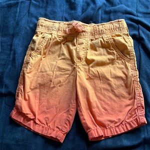 Gymboree Kid Boy Ombre Orange Pull Up Drawstring Waistband Shorts